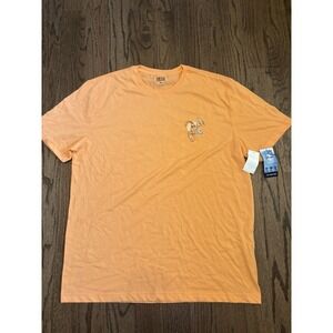 IZOD Saltwater Shirt Mens Size XL Orange lobster Logo Short Sleeve NWT
